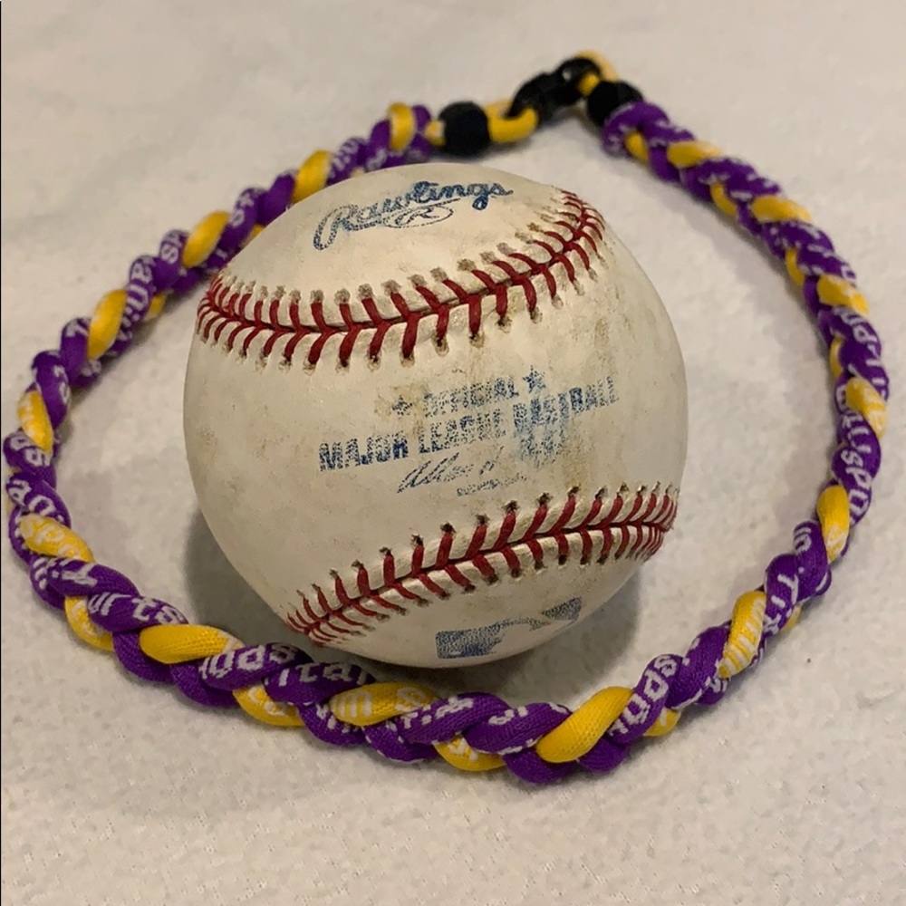 Baseball Rope Necklace Titanium Tornado 16”